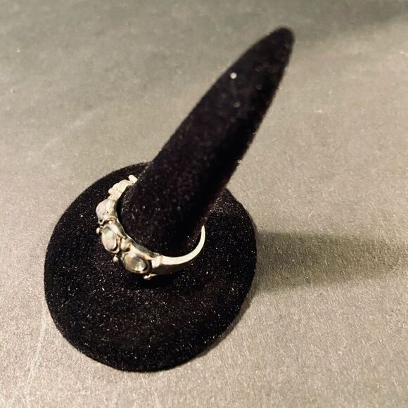 New Boho Fashion Ring 4 Stone SilverTone Sz 6.5 - Picture 6 of 7